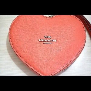 Coach Bags - Coach Heart Shaped Crossgrain Leather Wristlet Coach Bags - Coach Heart Shaped Crossgrain Leather Wristlet